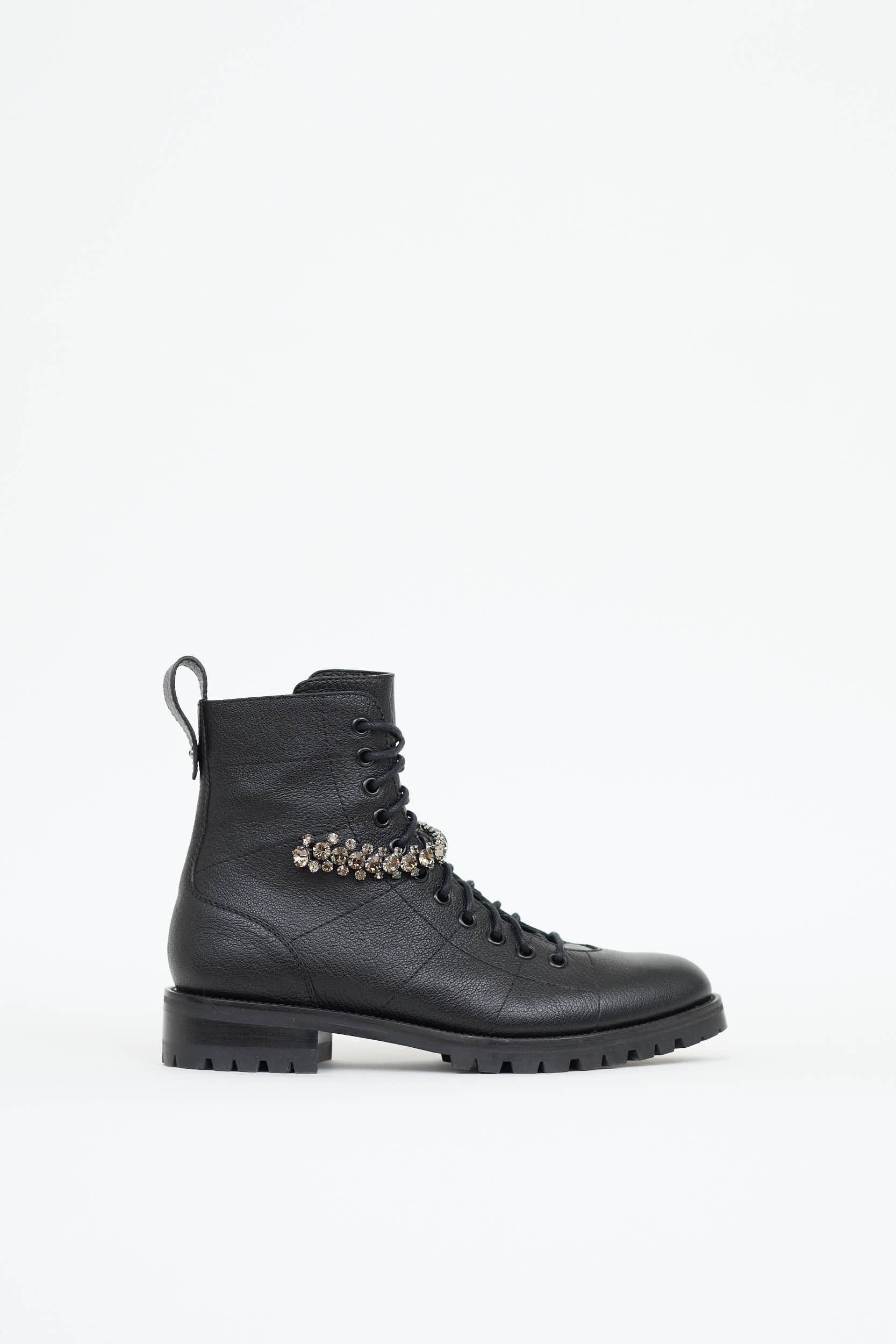 Jimmy Choo Crystal Cruz Combat Boot