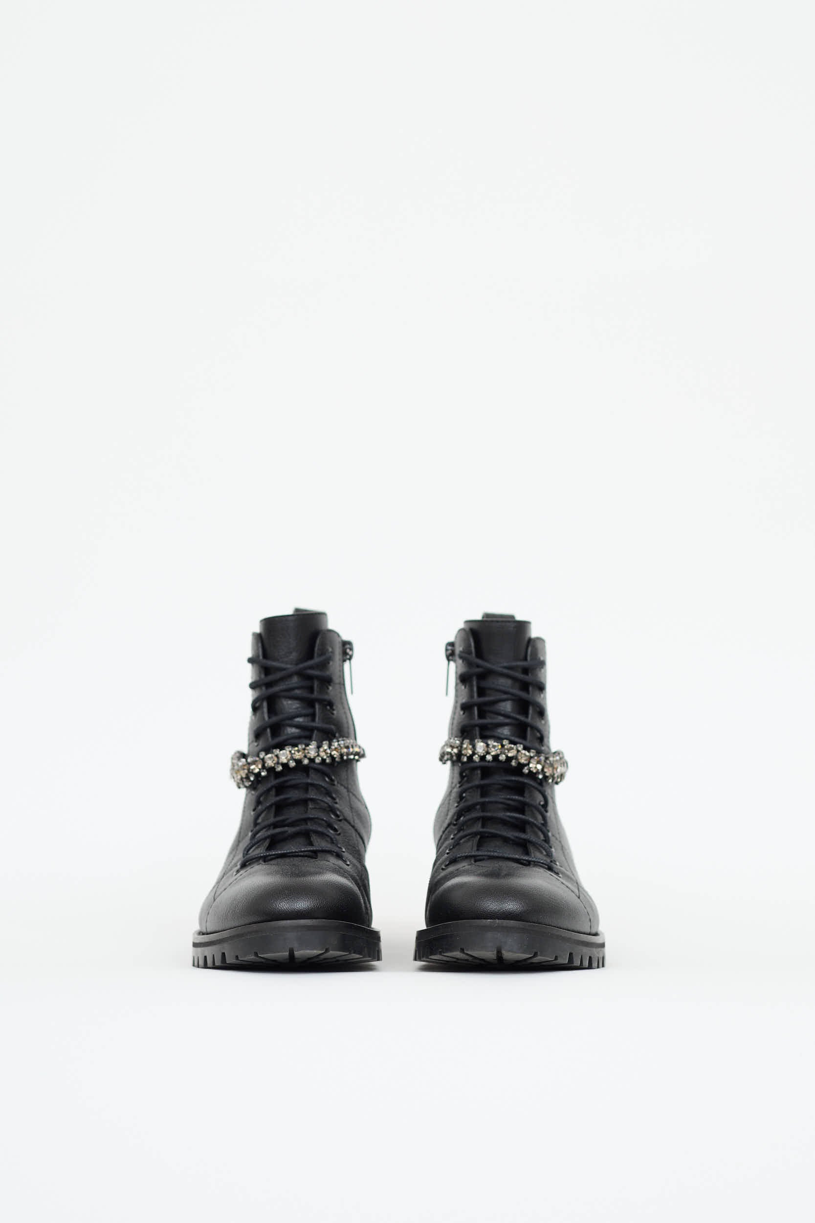 Jimmy Choo Crystal Cruz Combat Boot