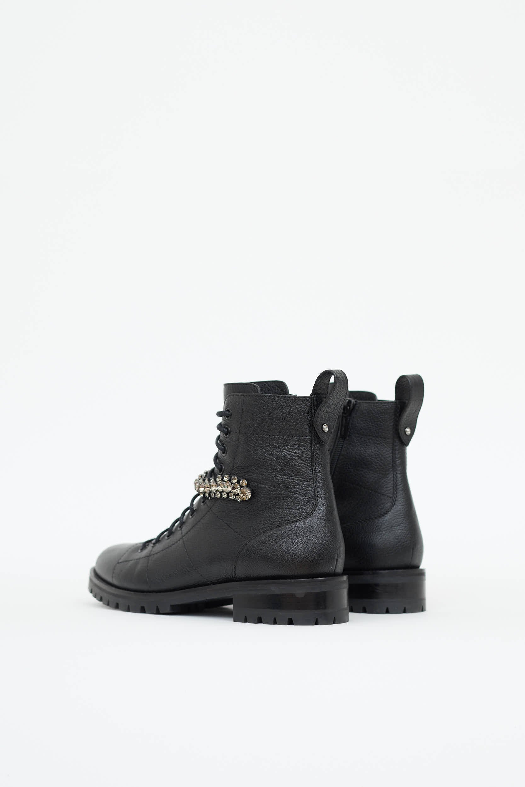 Jimmy Choo Crystal Cruz Combat Boot