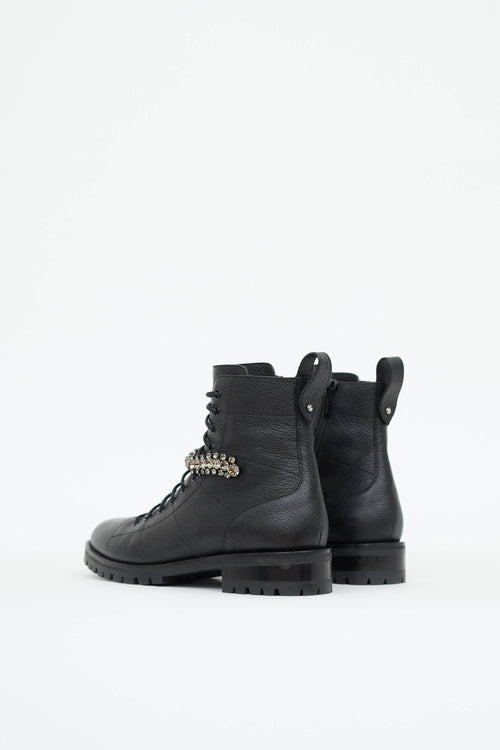 Jimmy Choo Crystal Cruz Combat Boot