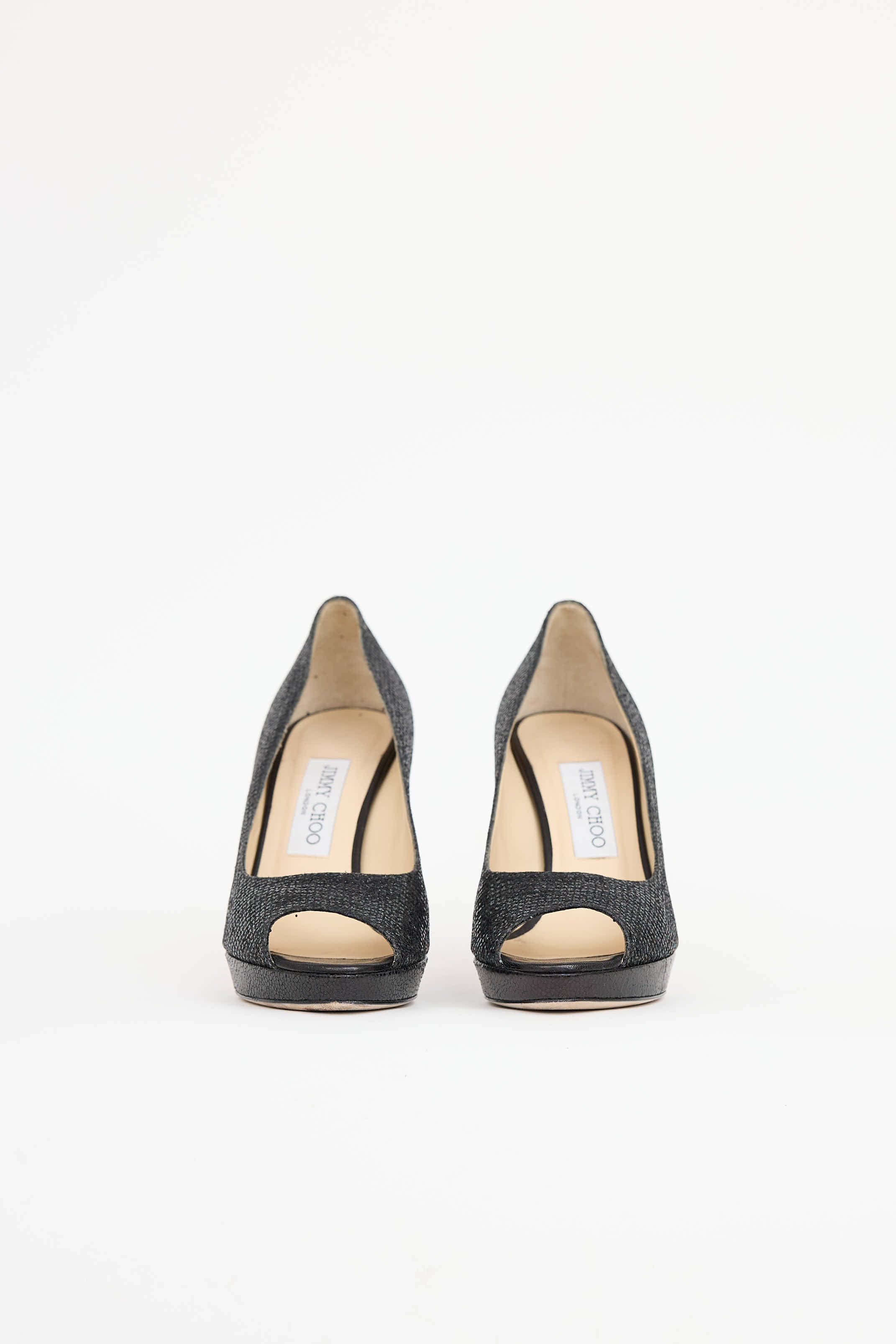 Jimmy ChooGlitter Luna Peep Toe Pump