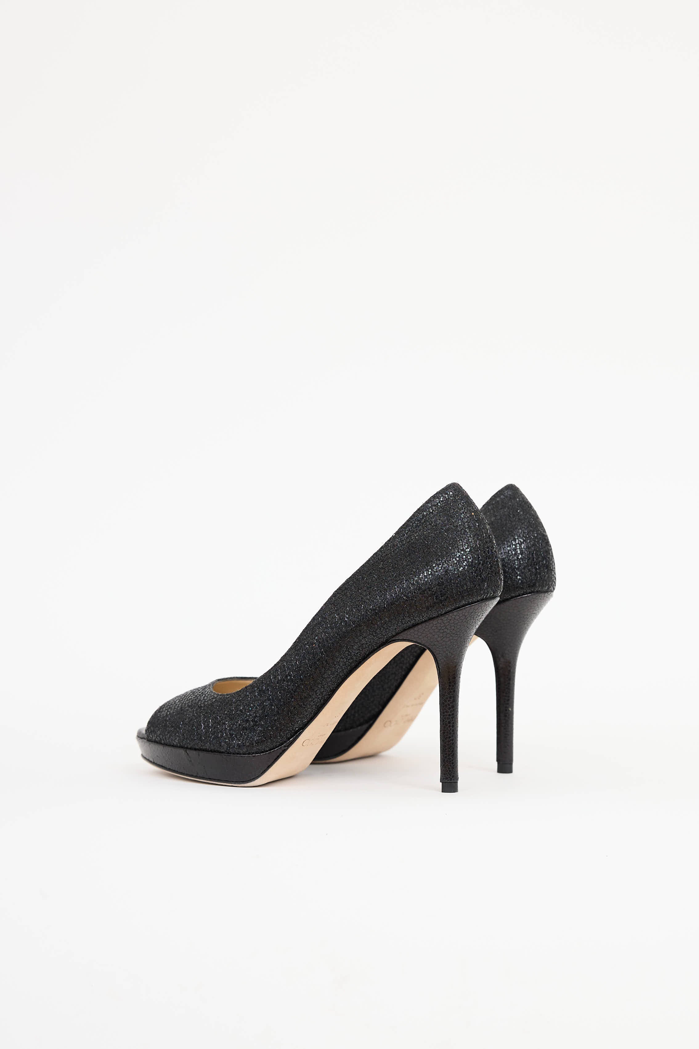 Jimmy ChooGlitter Luna Peep Toe Pump