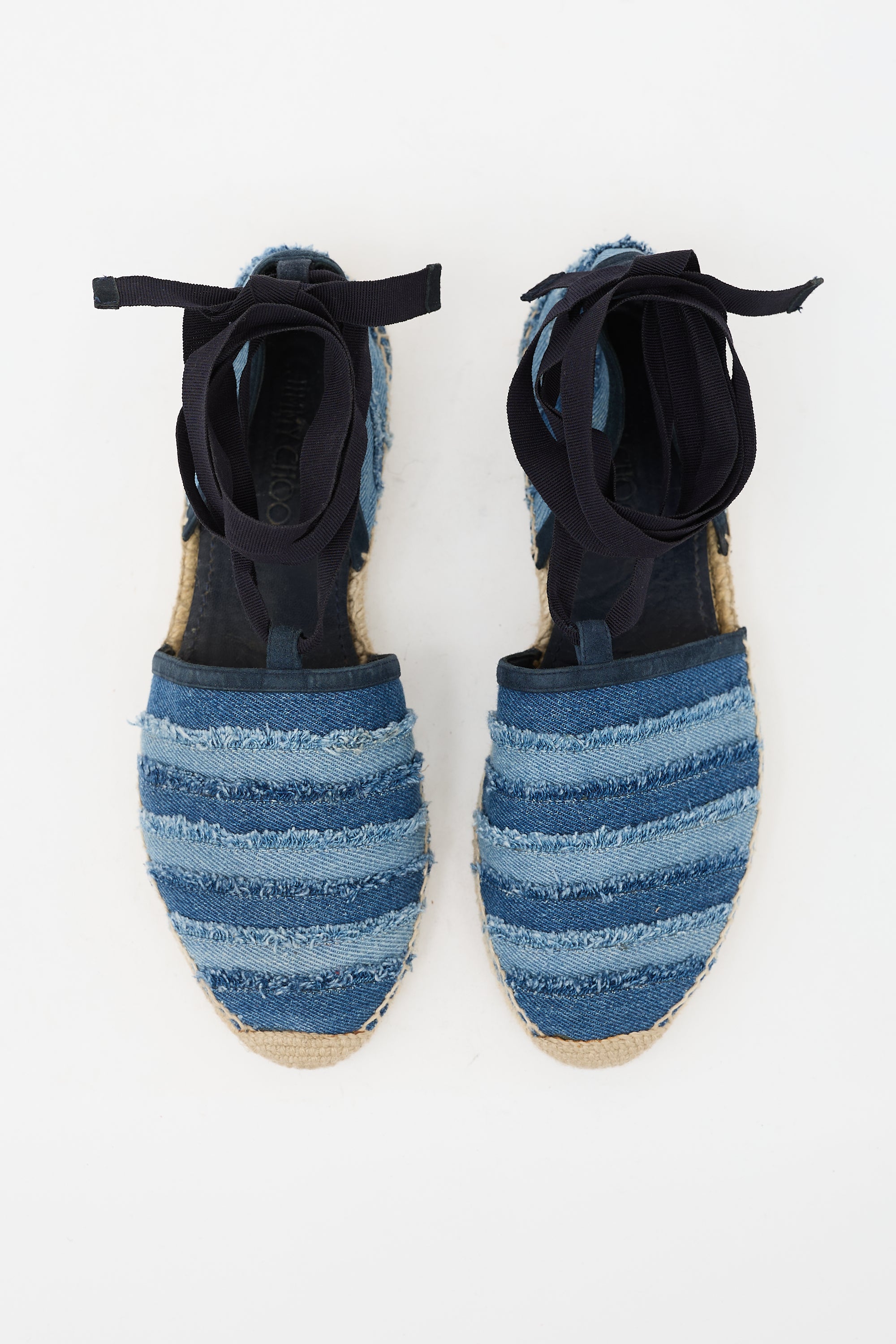 Jimmy Choo Denim Dolphin Espadrille Flat
