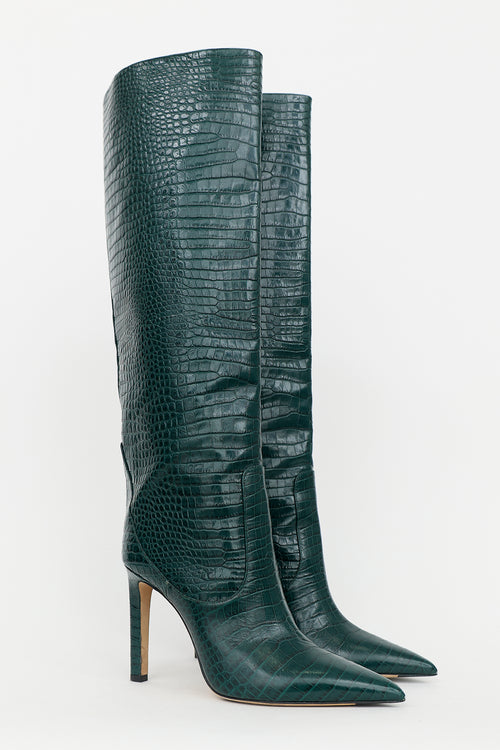 Jimmy Choo Embossed Leather Mavis Boot
