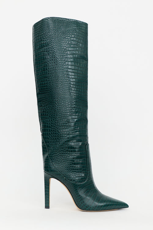 Jimmy Choo Embossed Leather Mavis Boot