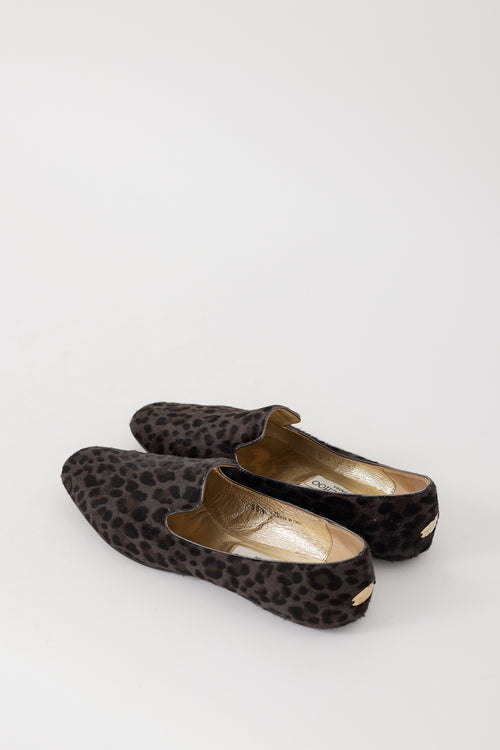 Jimmy Choo Grey & Black Textured Loafer