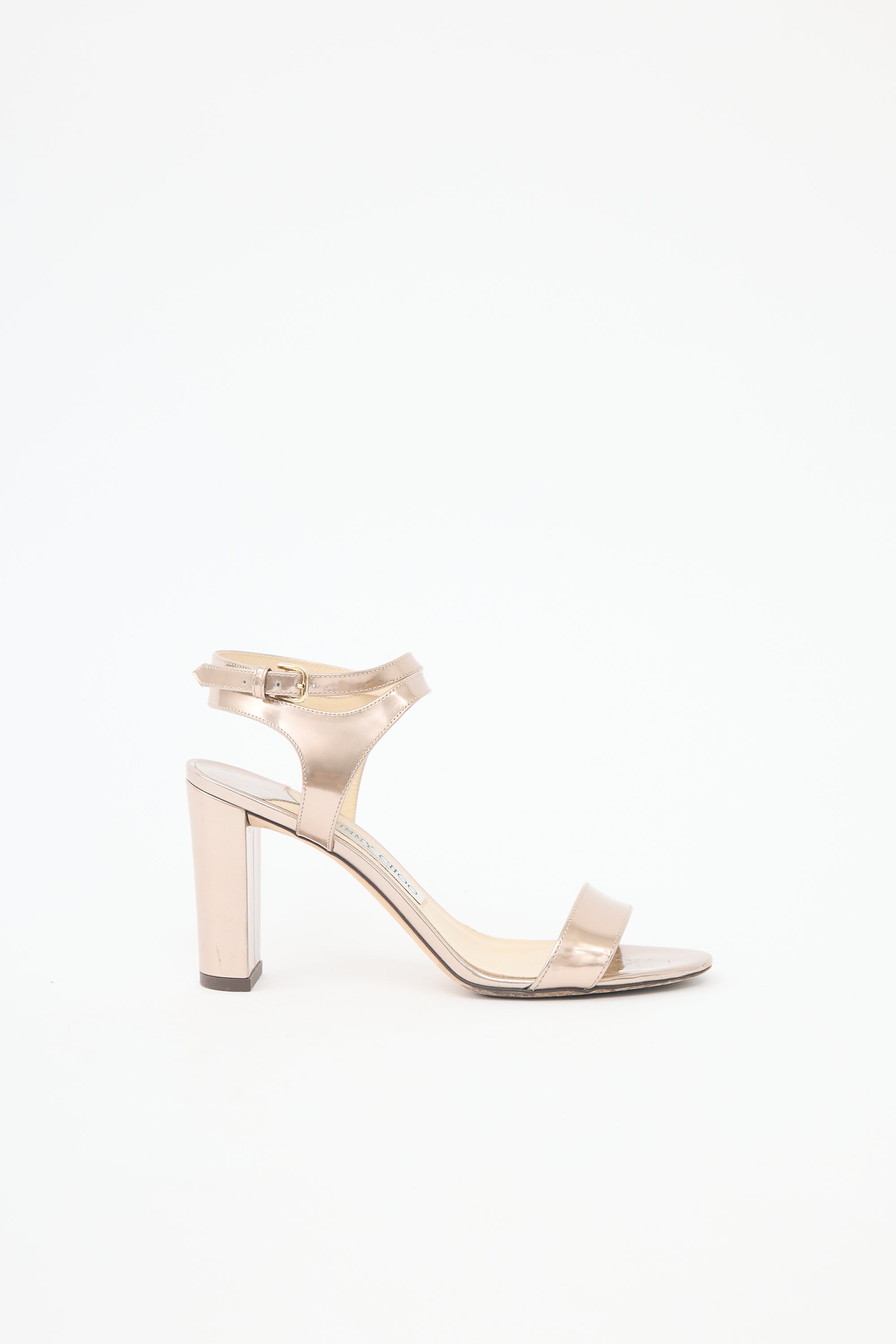 Jimmy Choo Metallic Leather Marine Sandal