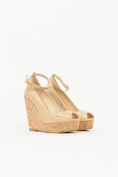 Jimmy Choo Patent Pacific Wedge Heel