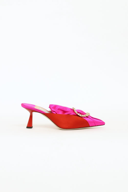 Jimmy Choo Fuchsia & Chilli Lulla 65 Pumps