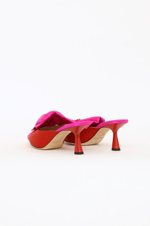 Jimmy Choo Fuchsia & Chilli Lulla 65 Pumps
