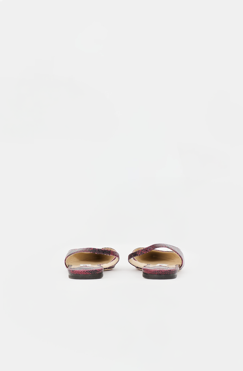 Jimmy Choo Leather Printed Fetto Flat