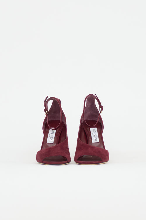 Jimmy Choo Suede D'Orsay Heel