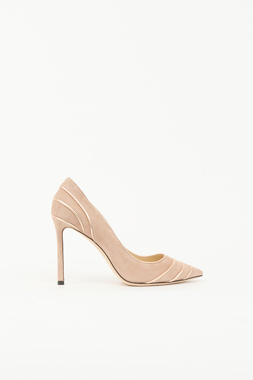 Jimmy Choo Suede Trimmed Romy Pump