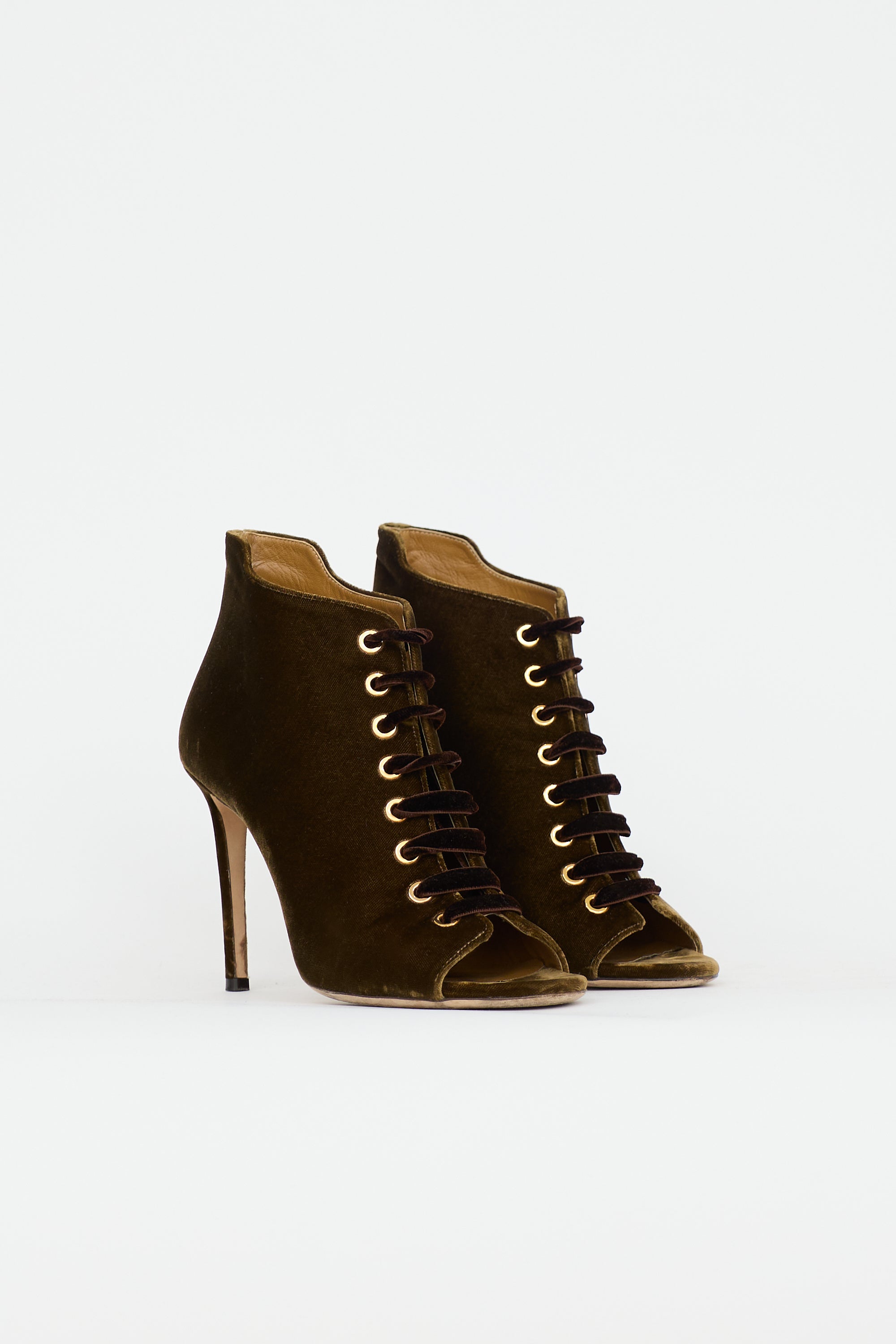 Jimmy Choo Velvet Bootie Heel