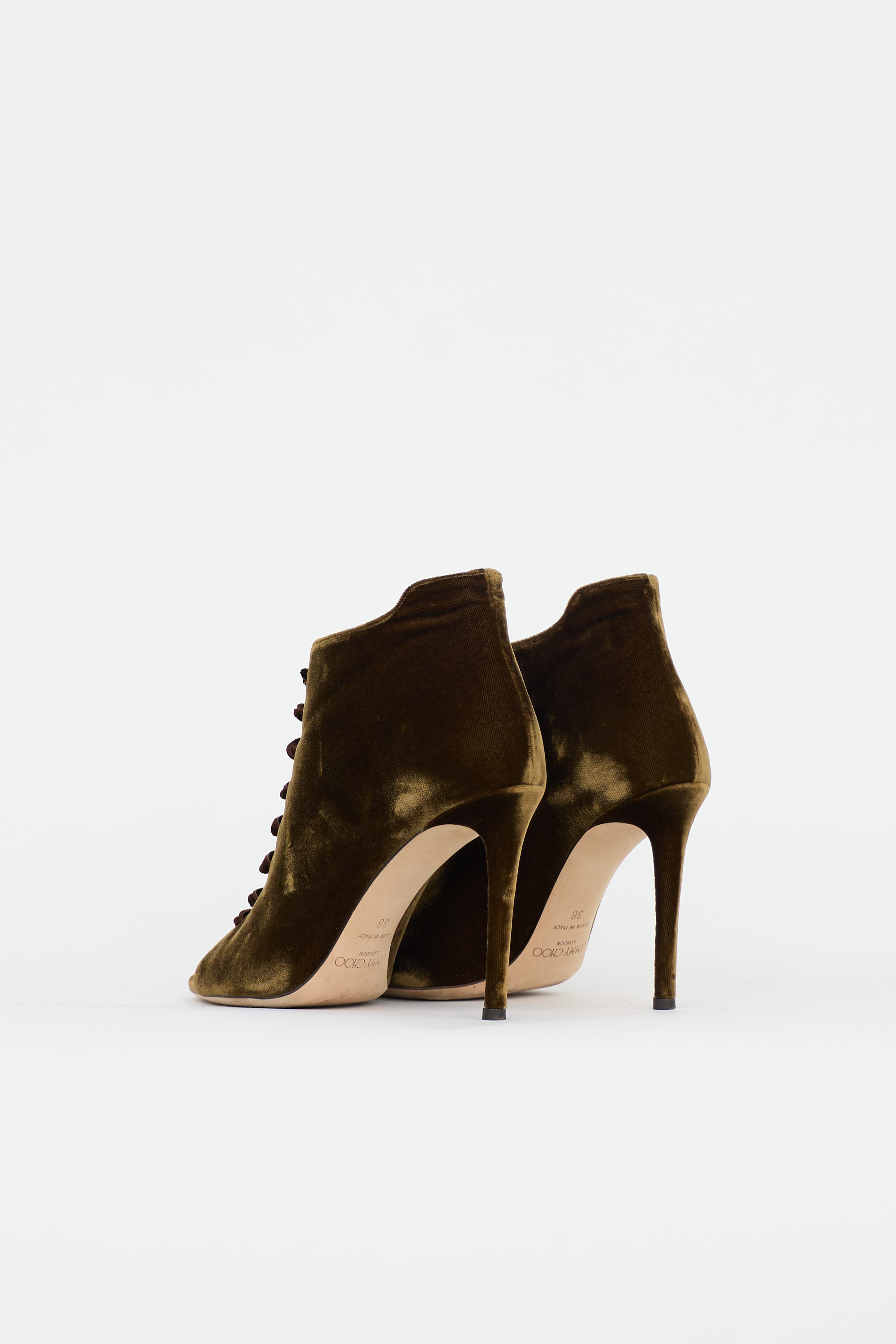 Jimmy Choo Velvet Bootie Heel