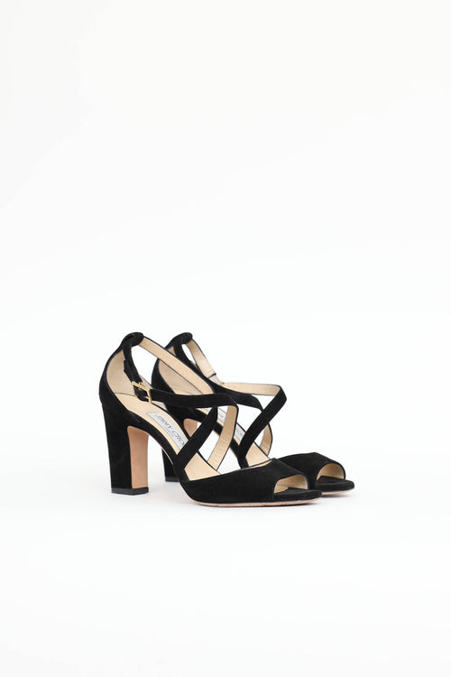 Jimmy Choo Suede Carrie Heel