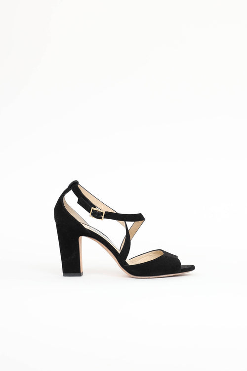 Jimmy Choo Suede Carrie Heel