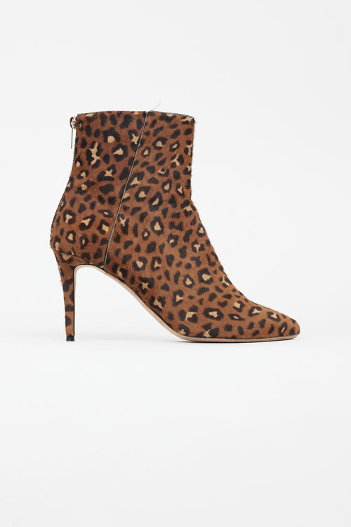 Jimmy Choo Brown & Black Textured Stiletto Boot