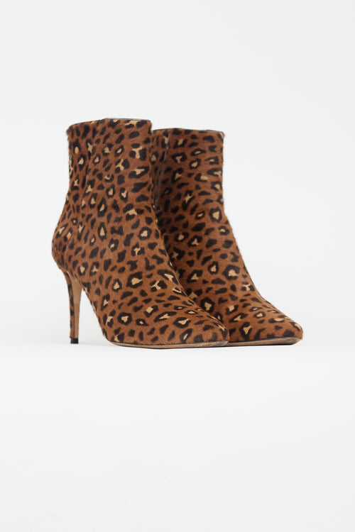 Jimmy Choo Brown & Black Textured Stiletto Boot
