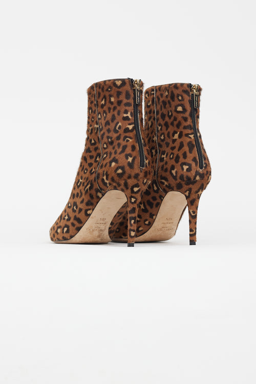 Jimmy Choo Brown & Black Textured Stiletto Boot
