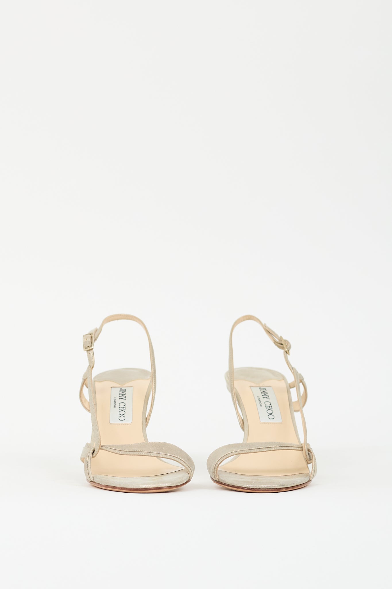 Jimmy Choo Gold Leather Slingback Heel