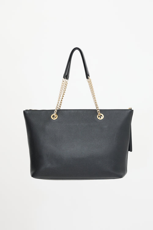 Jimmy Choo Leather Logo Allegra Tote Bag