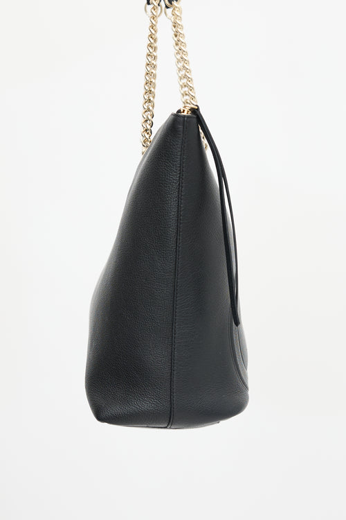 Jimmy Choo Leather Logo Allegra Tote Bag