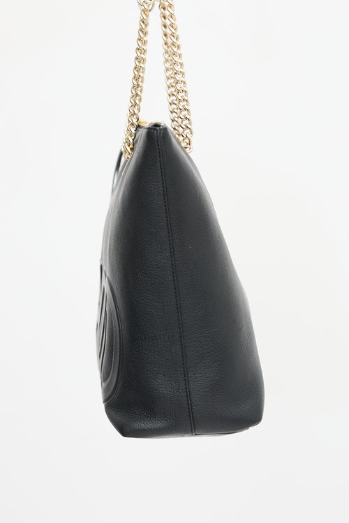 Jimmy Choo Leather Logo Allegra Tote Bag