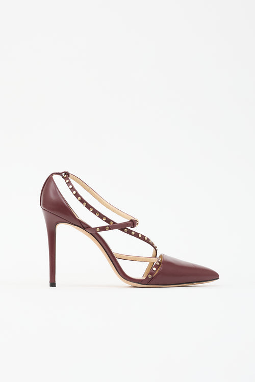 Jimmy Choo Leather Studded Tiff Heel