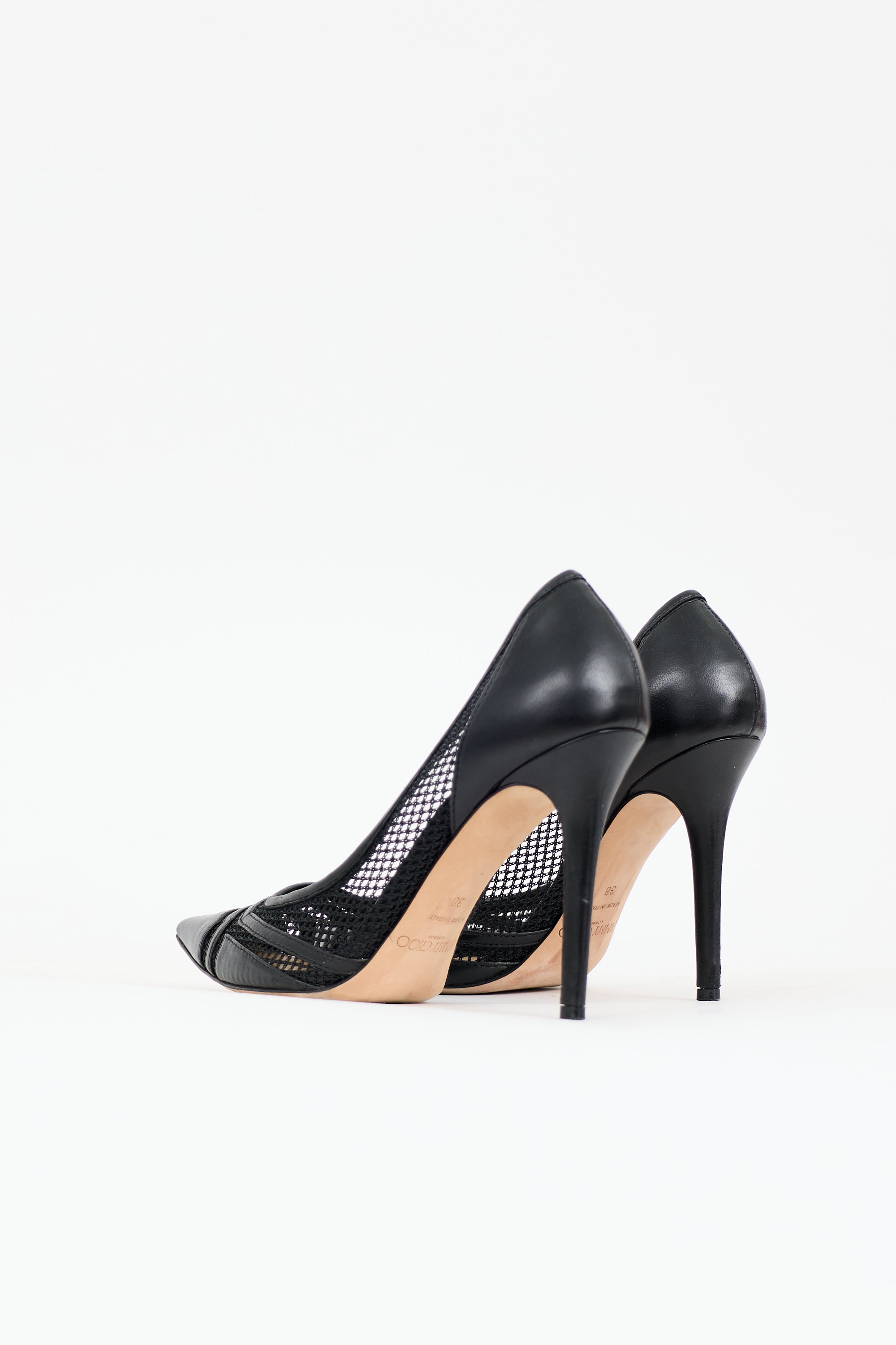 Jimmy Choo Leather & Mesh Hettie Pump