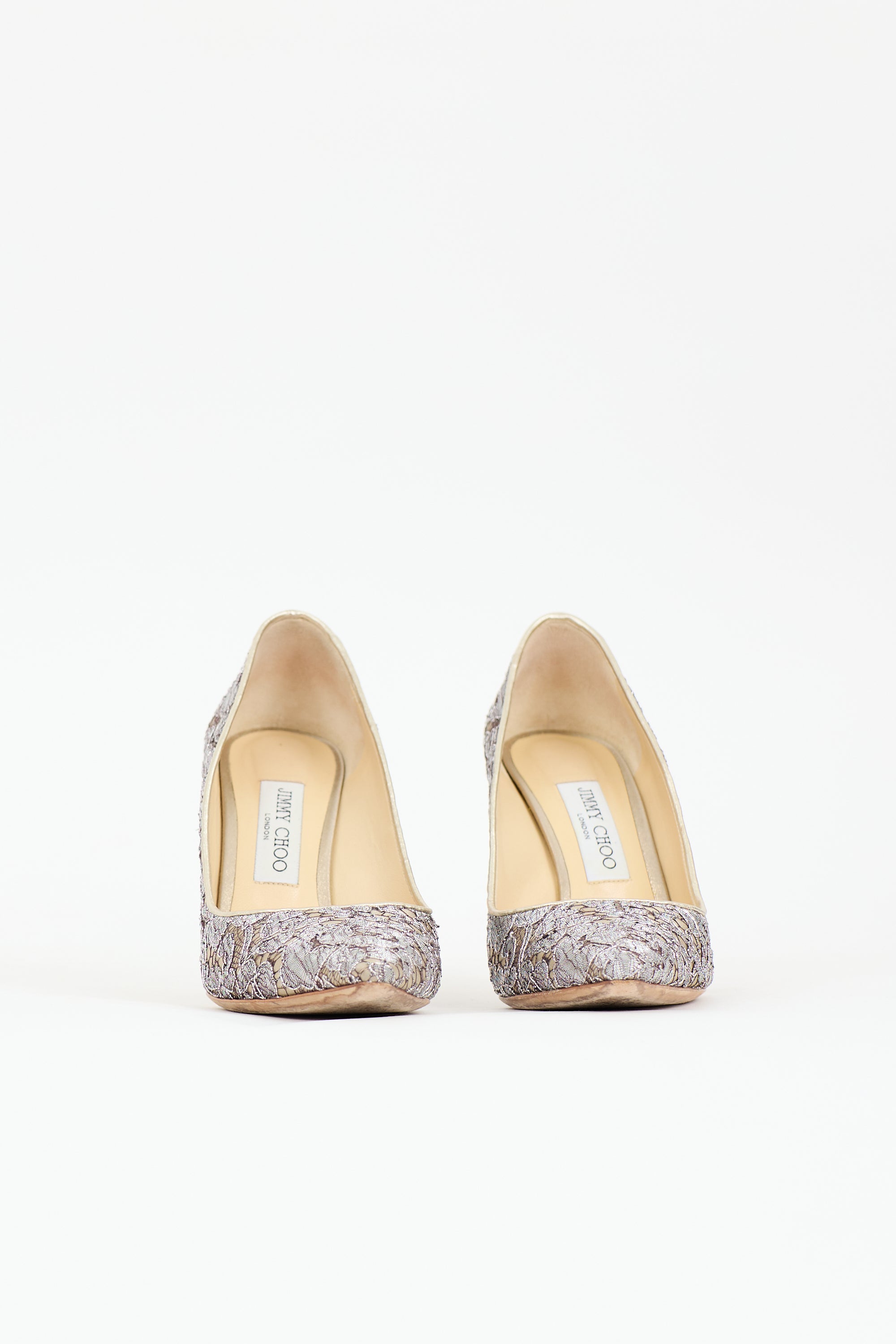 Jimmy Choo Metallic Lace Romy Pump