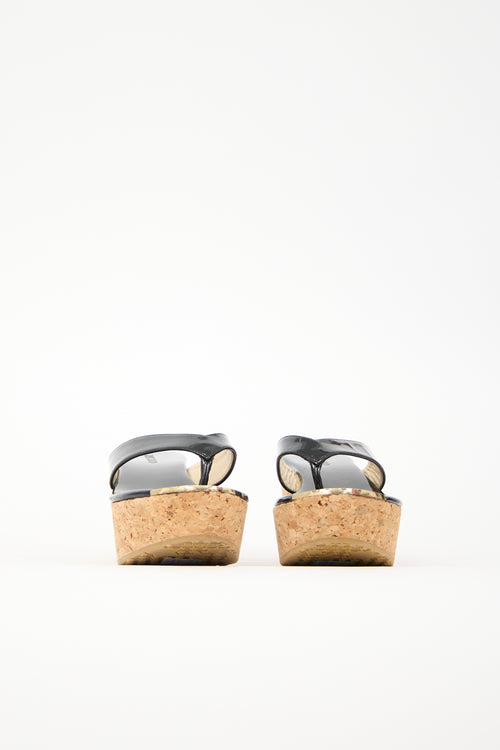 Jimmy Choo Patent & Cork Pathos Sandal