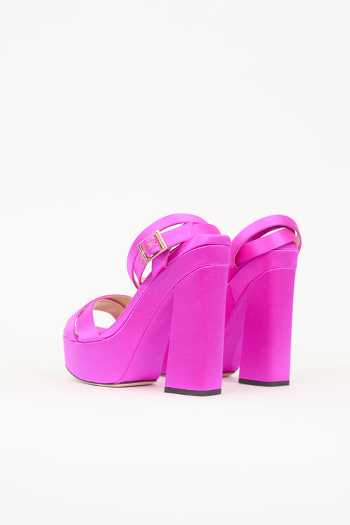 Jimmy Choo Satin Gaia Platform Sandal