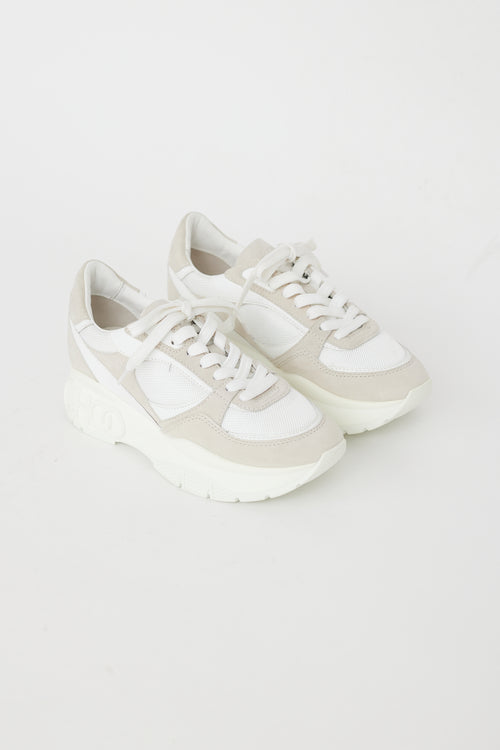Jimmy Choo White & Grey Raine Chunky Sneaker