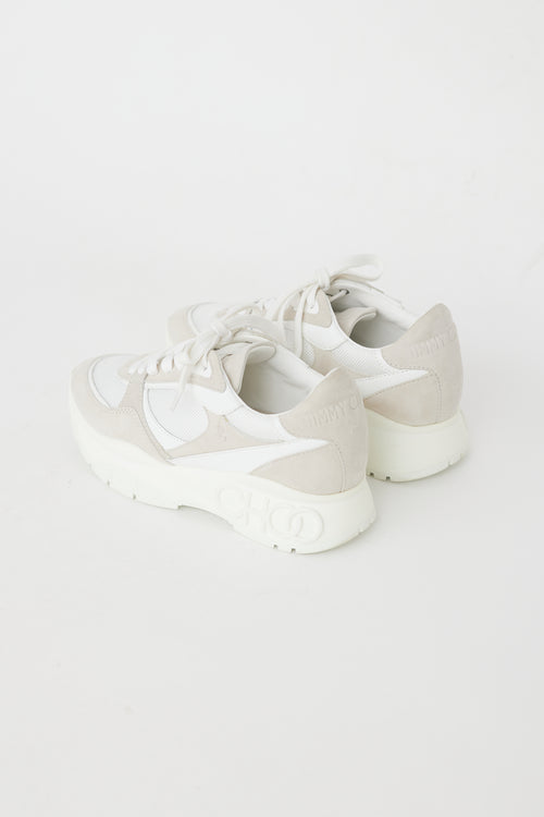 Jimmy Choo White & Grey Raine Chunky Sneaker
