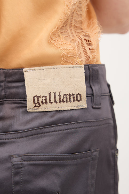 John Galliano 2000s Satin Pencil Skirt