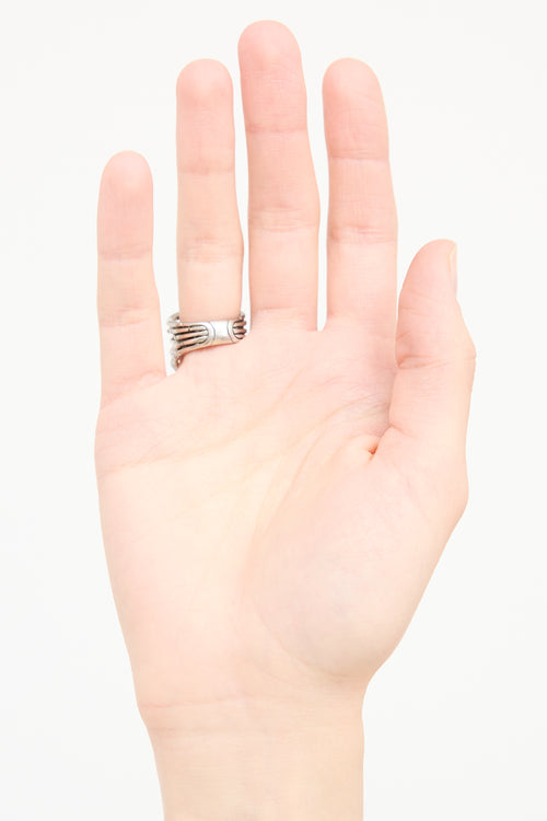 John Hardy Sterling Silver Bamboo Multi Band Ring