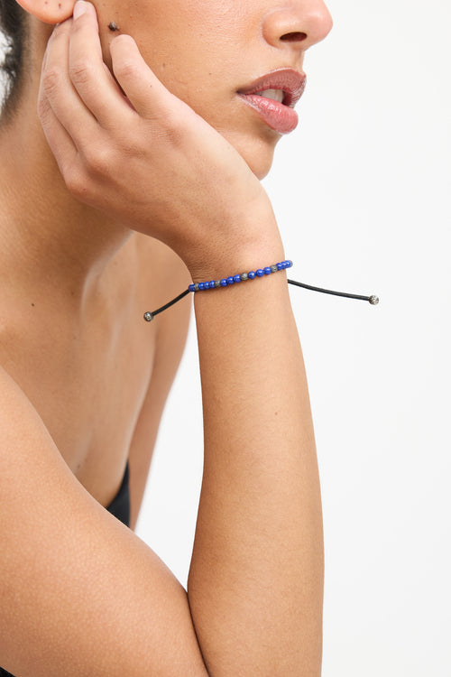 John Hardy Sterling Silver Lapis Toggle Bracelet