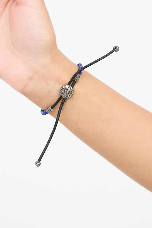 John Hardy Sterling Silver Lapis Toggle Bracelet