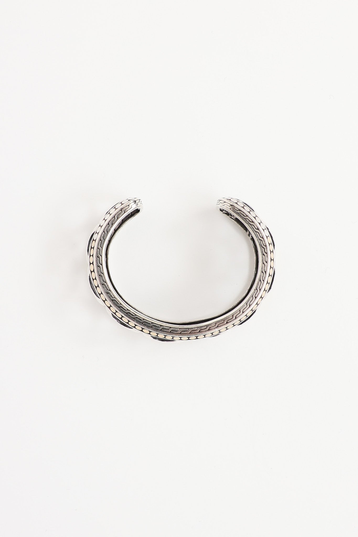 John Hardy Sterling Silver and 18K Yellow Gold Naga Scale Cuff