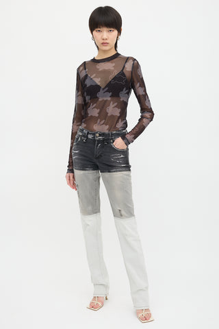 John Galliano Panelled Slim Jeans