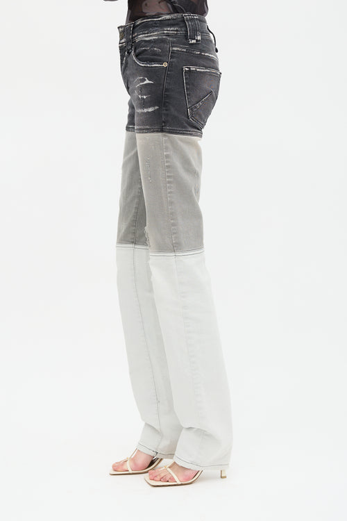 John Galliano Panelled Slim Jeans