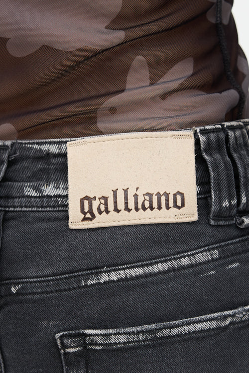 John Galliano Panelled Slim Jeans