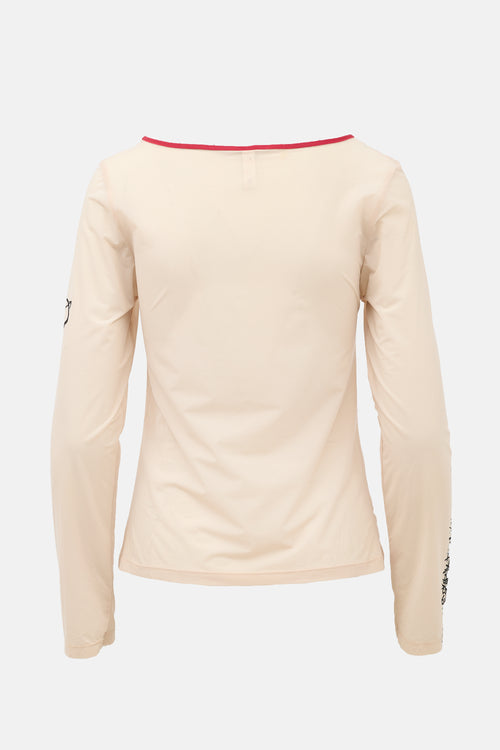 John Galliano Vintage Sheer Tattoo Top