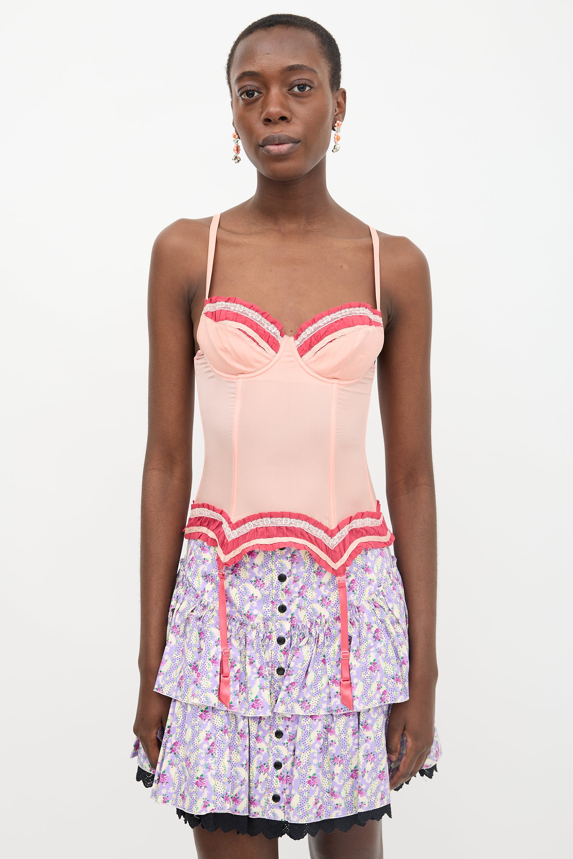 John Galliano 1990s Silk Corset Top
