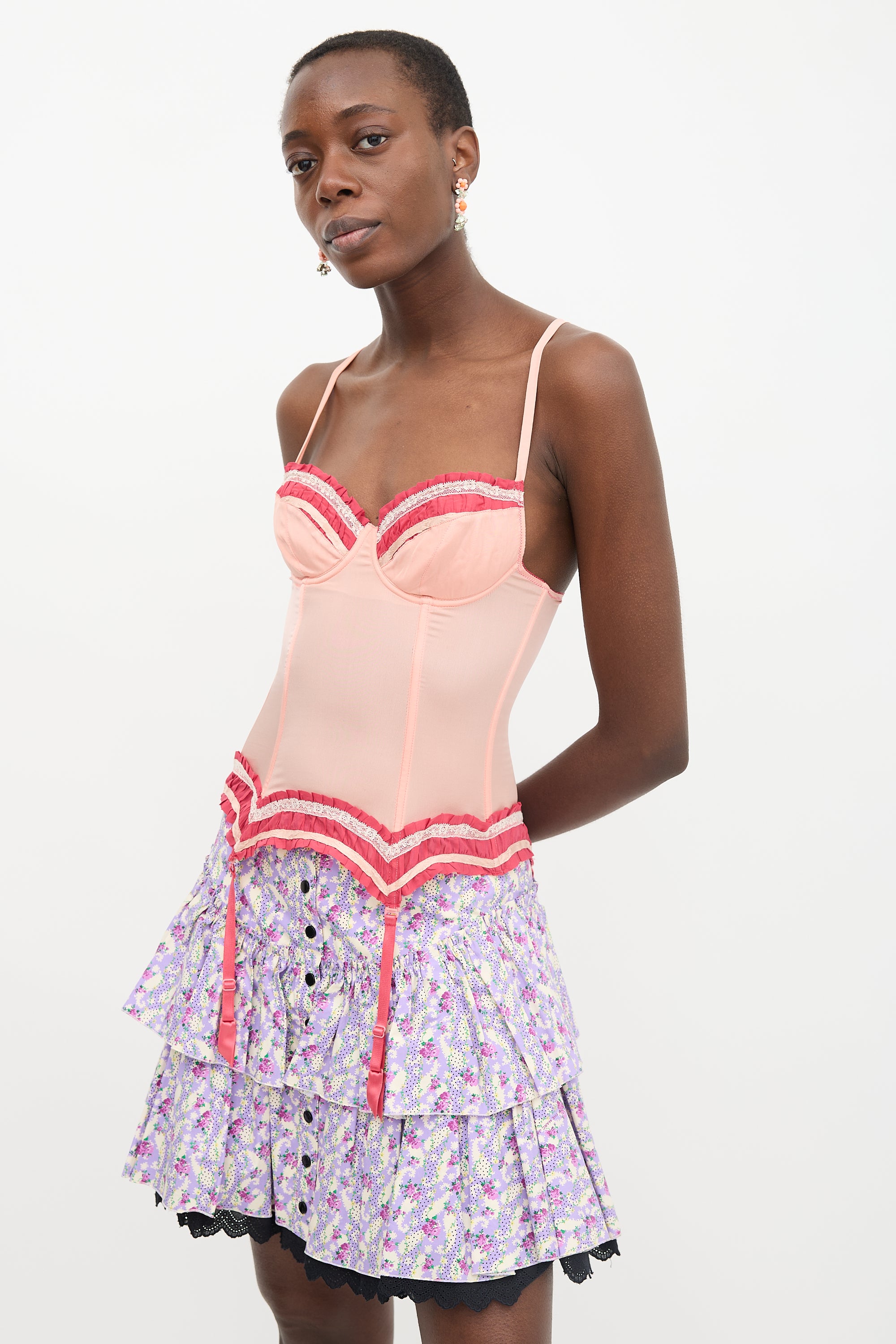 John Galliano 1990s Silk Corset Top