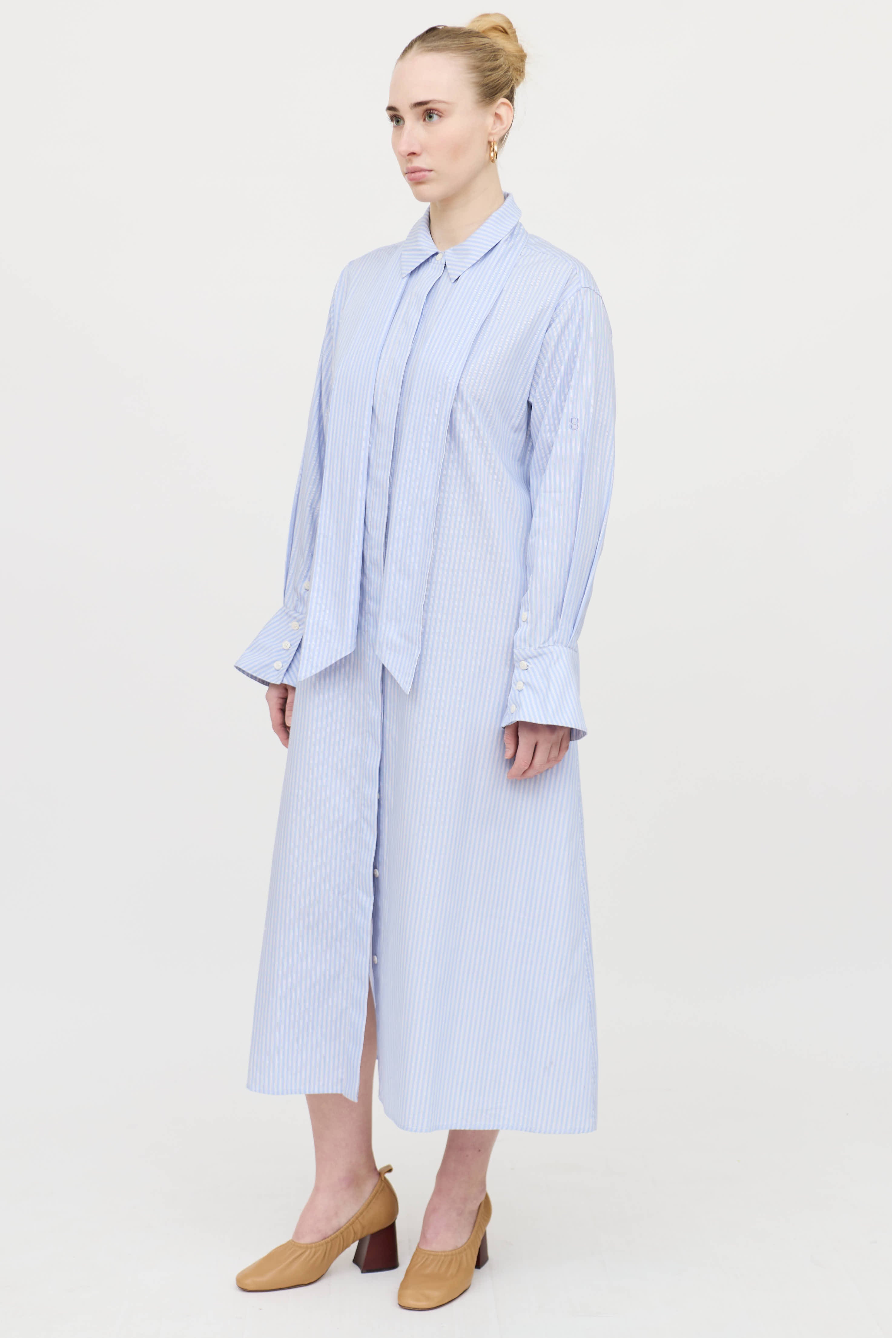 Simkhai Striped Button Up Dress