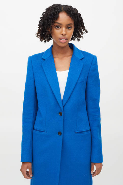 Joseph Electric Blue Wool & Cashmere Coat