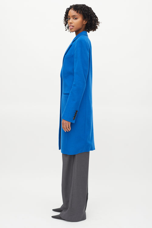Joseph Electric Blue Wool & Cashmere Coat