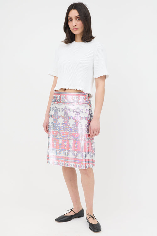 Junya Watanabe FW 1999 Shiny Printed Skirt